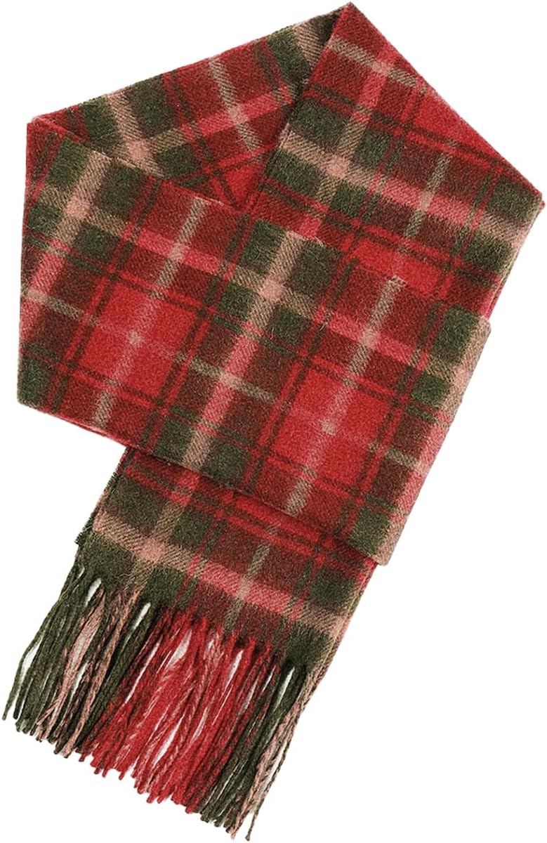 SKNSOFT Winter Wool Plaid Scarf for Men,Women Fashion Tartan Wrap Checkered Scarves - Image 1